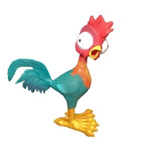 Disney Moana Squeeze and Scream Hei Hei Chicken Action Figure Rooster Toy Teal
